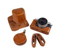 MUZIRI KINOKOO ZFC - Custodia per fotocamera in pelle PU, compatibile con Nikon Z fc Zfc e obiettivo 16-50 mm f/3.5-6.3 o 28 mm f/2.8 SE con tracoll - Marrone