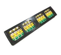 MUZIT Abaco Standard, Abaco educativo for l'apprendimento in Stile Vintage, 5 Perline, a 17 cifre, calcolatrice Cinese Giapponese, Strumento di conteggio for della Matematica