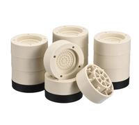 MUZIT Alzata for mobili, alzata for rotonda set da 4, altezza 1,97" for letto regolabile for struttura del, tavolo, scrivania, gamba divano, supporta 1300 libbre(Apricot,3.35")