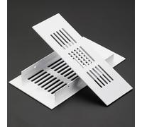 MUZIT Copertura griglia Presa d'Aria, di Ventilazione Bianca in Lega Alluminio da 2 Pezzi for Interna dell'Armadio(100x400 mm)