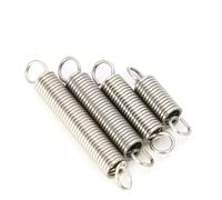 MUZIT Molle di Estensione, Molle Diametro Filo 0,6 mm Molla Tensione in Acciaio Inossidabile 304 elicoidale con richiamo cilindrico a S Gancio a(-40mm-5mm)