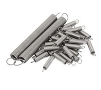 MUZIT Molle di Estensione, Molle Filo da 0,8 mm Molla Tensione a Doppio Gancio in Acciaio Inossidabile 304, 5 Pezzi/Lotto(50mm-7mm)