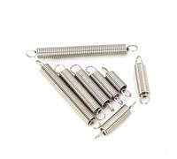 MUZIT Molle di Estensione, Molle Filo Diametro 0,5 mm Acciaio Inossidabile 304 Doppio Gancio Piccola Molla Tensione allungamento, 10 Pezzi(50mm-4mm)