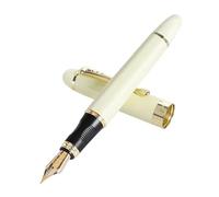 MUZIT Penna stilografica, penna di lusso, penne a inchiostro in metallo for ufficio, forniture scolastiche, cancelleria for la scrittura(White)
