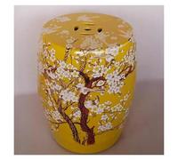 MUZIT Sgabello da giardino, sgabello a tamburo in stile cinese, portafiori decorativo in ceramica, decorazioni smaltate e dipinte a mano for cortile, patio, veranda, cortile.(Yellow B)