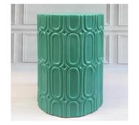 MUZIT Sgabello da giardino, sgabello decorativo in ceramica, sgabello geometrico smaltato e dipinto a mano for il giardinaggio, tavolino da trucco in stile cinese(Green)