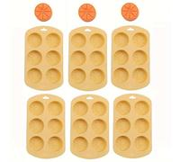 Muzoira Stampo in silicone a forma di frutta, caramelle, anguria e fragola, stampo gommoso e cioccolato per dolci fai da te (limone, 6 pezzi)