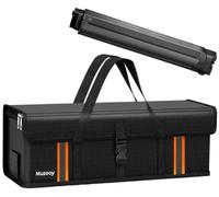 Muzooy Borsa Batteria Ebike 8 Strati Antincendio Impermeabile Antiesplosione, Ebike Batteria Protettiva, Nero/Rosso, L