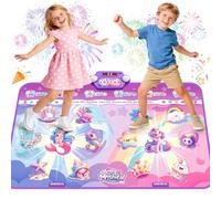 MUZREES 2026 Nuovo Mermaid&Unicorn Dance Pad con 2 Giocatori per Bambini, Tappetino da Ballo Luminoso con Bluetooth Wireless