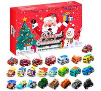 Muzrunq Calendario dell'Avvento Cars Countdown Days Fino alle Vacanze di Natale 2025 Calendario dell'Avvento Cars 24 Giorni con Giocattoli per Auto a Scomparsa Regalo di Natale per Bambini Ragazzi