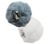 Muzrunq Coda da Coniglio, Coda Bianca in Peluche da 4 Pollici, Code di Coniglio Carine per Costume da per Adulti e Bambini, 2 Pezzi Morbidi Accessori per Costumi Cosplay per Le celebrazioni di Carn