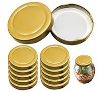 Muzrunq Coperchi per barattoli Coperchi per barattoli di marmellata da 63 mm di Ricambio per Conserve in Banda stagnata per la Preparazione e conservazione dei pasti 12 Pezzi per marmellat