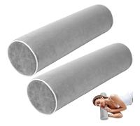 Muzrunq Cuscino per il collo 2 pezzi Cuscino per collo cervicale in memory foam con fodera lavabile rimovibile per alleviare il dolore alle gambe e alla schiena che dormono 17, 7x3, 2 pollici.