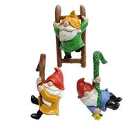 Muzrunq Flower Pot Hugger 3pcs/Set di Arrampicata a Forma di Gnomo Postura pentola Hugger Decorazioni di Floreali di Resina Personalizzata per casa, Ufficio, Giardino