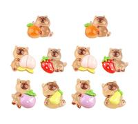 Muzrunq Mini Capibara Figure 10 PZ 5 Stile Glow in The Dark Mini Capybara Fai da Te Animali Decorativi in Resina per Micro Paesaggio Casa delle Bambole Bonsai