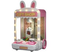 Muzrunq Mini Claw Machine Distributori Automatici Suoni Regolabili e Macchina Musicale con Mini Peluche Giocattoli Arcade Gioco di Giochi da distributore di Ragazze di Compleanno