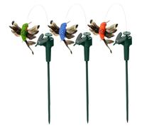 Muzrunq Picchetto da Giardino Forma di Colibrì, 3 picchetti solari Impermeabili da Giardino Forma di Colibrì svolazzante, Decorazione per Uccelli energia Solare/Batteria per Esterni, Cortile
