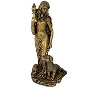 Muzrunq Statua di Ecate in Resina Greca con Il Suo Segugio Statue di Ecate 9x19 cm Stregoneria Altare Artigianato Decorazioni Creative per Il Desktop Statua di Decorazione dell'altare di