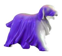Muzrunq Statuetta di Cane Fantasma, Statua di Halloween a Forma di Cane Fantasma Che Cammina, spettrale Ornamento di Halloween Che brilla al Buio, Decorazioni da Tavolo in Resina Impermeabile