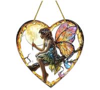 Muzrunq Sun Catcher Crystals Cine Destra Decorazione Elfi a Sospensione Acrilico Rainbow Catcher Sun per Cristalli di Decorazioni per Le Fate dell'ufficio, Finestra Interna, Prisma, Prisma