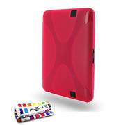 Muzzano Protezione Ultra Sottile Amazon Kindle Fire HD Protezione Antiurto Ultime, Protezione Anti-Urto Elegante e duratura per Il Vostro Amazon Kindle Fire HD Rosa Rose Motivo a X