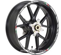 MV Agusta Brutale 800 - Adesivi Cerchi - Kit ruote modello racing tricolore