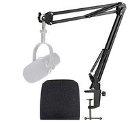 MV7 MV7X MV7+ Boom Arm - Mic Arm with Foam Cover Windscreen Compatible with Shure MV7 and Shure MV7X and Shure MV7+ Microphone with Pop Filter by YOUSHARES