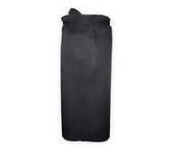 MVC Grembiule Francese/Grembiule Senza Bavaglino, 100 x 80 cm, Poliestere, Vita Regolabile e 1 Tasca, Unisex, Taglia Unica, Nero, Prodotto in Spagna, per Ristorante, Cucina, Cuocere al Forno, Griglia