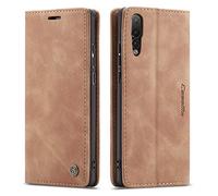 mvced Cover Compatibile con Huawei P20 Pro,Flip Custodia Caso Libro Pelle PU e TPU Silicone Antiurto,Marrone