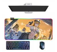 MVCRINVT Anime Tappetino per mouse NIKKE: Goddess of Victory Tappetino per mouse RGB di Anime con diverse modalità di illuminazione Tappetini per mouse in gomma grandi