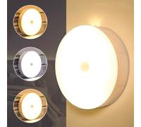 MVIOCS Motion Sensor Lights Indoor,Ricaricabile Luce del rubinetto della parete con magnete,Portatile bianco caldo luci dimmerabili per scale interne, Cucina,Soggiorno Camera da letto (3 colori)