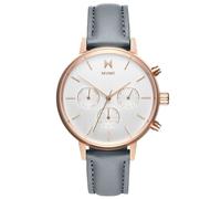 MVMT Gray Leather Dress Watch