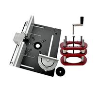 MVOSJFIE 65MmDiam Motori Router Lift Router In Lega di Alluminio Kit di Sollevamento Base da Tavolo Allume Lavorazione del Legno Router Tavolo Piastra di Inserimento B