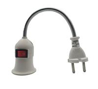 MVOSJFIE Conversione Della Base Della Lampada con Spina E27 UE Convertitore Portalampada Flessibile da Parete con Luce A LED con Interruttore Portalampada con Testa A LED