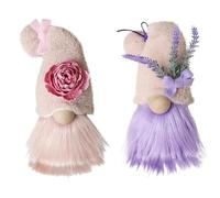 MVOSJFIE Decorazioni Lavanda Gnomi A Due Pezzi Come Mostrato Tessuti di Peluche Circa 10,5x10,5x40cm per la Casa GNOME Viola Decorazione Primaverile Fatta A Mano Tomte Svedese Nani da Fattoria.