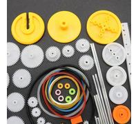 MVOSJFIE Kit Pacchetto Ingranaggi Assortimento di Ingranaggi Fai-da-Te Set di Accessori per Robot per Auto Giocattolo Boccole per Cinghia 'ASSE 'Ingranaggio 82 Pezzi/Set