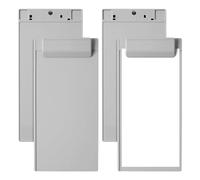 MVOSJFIE Mini Blocco Note 4 Pezzi Formato A7, Dimensioni 9,4 X 4,6 Pollici, In Plastica Grigia, Profilo Basso, Ideale per Scuola, Ufficio e Ospedale.