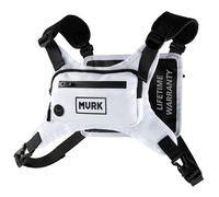 MVRK Water Resistant Chest Pack - Lightweight Running Pack for Workouts, Running Phone Holder with Extra Storage, Minimalist Running Vest, Running Backpack - Chest Bag - Running Belt (White)