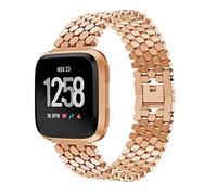 MVRYCE Bracciale Versa Lite, Cinturino Unico in Acciaio Inossidabile Cinturino di Ricambio Regolabile a Forma di Squama di Pesce Compatibile con Versa/Versa 2/Versa Lite (Oro scuro)