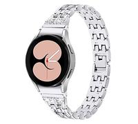 MVRYCE Cinturini per Galaxy 4 classici 46 mm, Cinturini di ricambio per in acciaio inossidabile con strass compatibili per Samsung Galaxy Watch 4 40 mm 44 mm/Classic 42 mm 46 mm (A01)