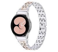 MVRYCE Cinturini per Galaxy 4 classici 46 mm, Cinturini di ricambio per in acciaio inossidabile con strass compatibili per Samsung Galaxy Watch 4 40 mm 44 mm/Classic 42 mm 46 mm (A07)