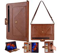 MVRYCE Custodia Galaxy Tab S8 Plus 12.4 pollici 5G 2022, PU Leather Flip Stand Cover con portamatite, Auto Wake/Sleep, slot per schede, tracolla compatibile con Samsung S8 Plus/SM-X800/X806 (Y02)