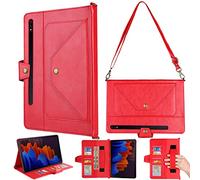 MVRYCE Custodia Galaxy Tab S8 Plus 12.4 pollici 5G 2022, PU Leather Flip Stand Cover con portamatite, Auto Wake/Sleep, slot per schede, tracolla compatibile con Samsung S8 Plus/SM-X800/X806 (Y05)