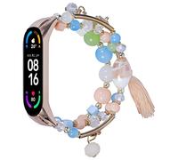 MVRYCE Mi Band 3 Barcelet Band, Moda hecha a mano Elástico Beadeds Flechas Correa de repuesto Pulsera Correa de reloj Compatibile con Mi Band 3 / Mi Band 4 (Y1)