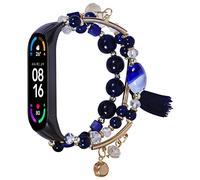 MVRYCE Mi Band 3 Barcelet Band, Moda hecha a mano Elástico Beadeds Flechas Correa de repuesto Pulsera Correa de reloj Compatibile con Mi Band 3 / Mi Band 4 (Y6)