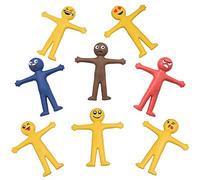 MVS WHOLESALE Grande sacchetto di 100 x Smiley elastico Smile Men Toys, ideale per sacchetti per feste e bomboniere, premi pinata, sacchetti di Goody e decorazioni per torte