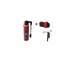 MVTEK Fast CO2 (GONFIA E RIPARA) + Supporto Chiusura a Strappo per Bici Bicicletta MTB Mountain Bike/Strada