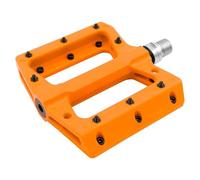 MVTEK Pedali FLAT. Pedali bici in termoplastica. Asse in Cr-Mo su cuscinetti. Pedali bicicletta 111x105x21mm. Peso 340g. Pedali flat mtb. Pedali bici enduro. Pedale bici con attacco flat. Arancio