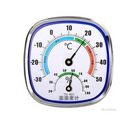 MVUYO Termometro e igrometro Analogico Misuratore di Umidità Monitor di Temperatura Interno Esterno Parete Appendere e Stare Non Necessaria Batteria