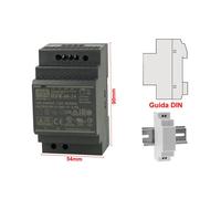 MW MEAN WELL HDR-60-24 Trasformatore Rotaia Industriale 24V 60W Barra Guida DIN